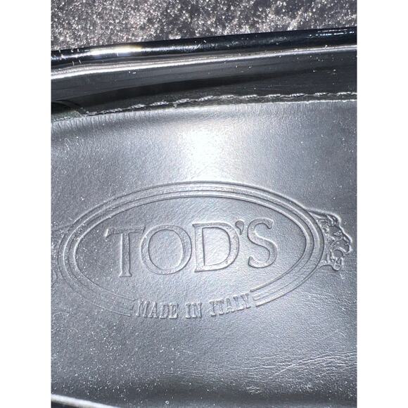 Tod’s  made in Italy Women’s Black Patent Leather Loafers Size 39.5  US 9 Vibram - Picture 5 of 10